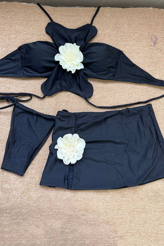Floral Embellished Bikini Set