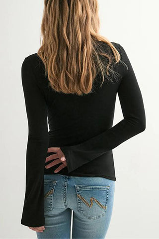Stylish Wrap Long Sleeve Top