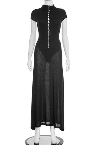Button-Down Casual Maxi Dress