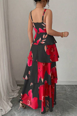 Tiered Maxi Dress with Ruffle Detail