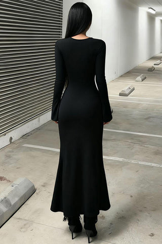 Elegant Patterned Long Casual Dress