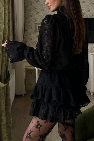 Elegant Lace Skirt Set