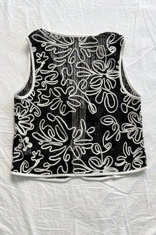 Floral Tie-Front Vest