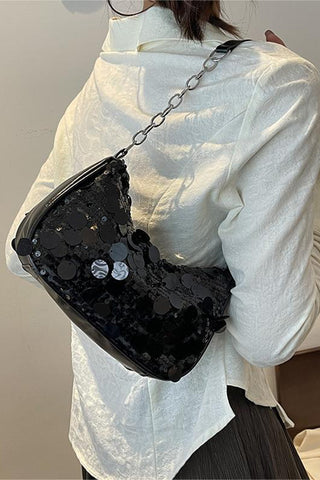 Chic Sequined Shoulder Bag
