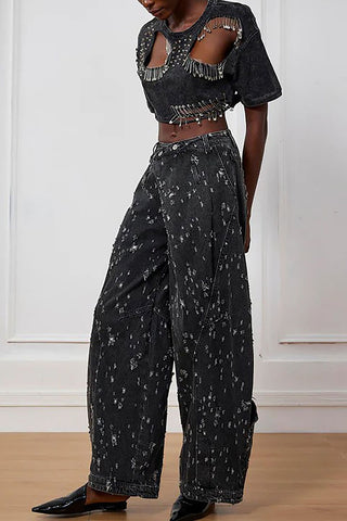 Edgy Cutout Crop Top