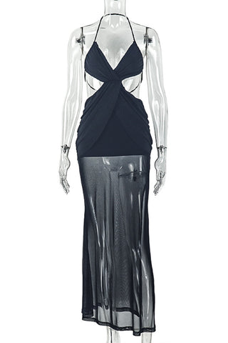 Strappy Cutout Evening Dress