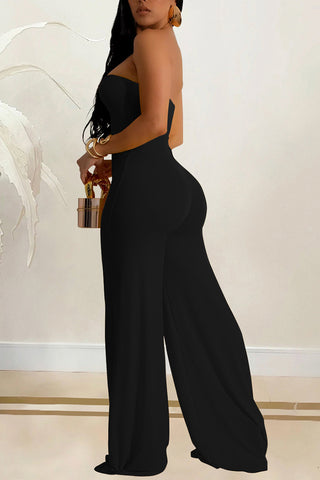 Strapless Wide-Leg Jumpsuit