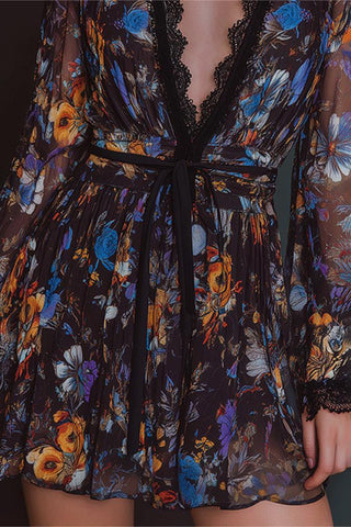 Floral V-Neck Casual Dress