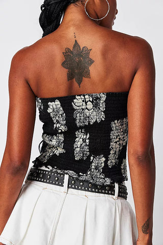 Strapless Floral Tube Top