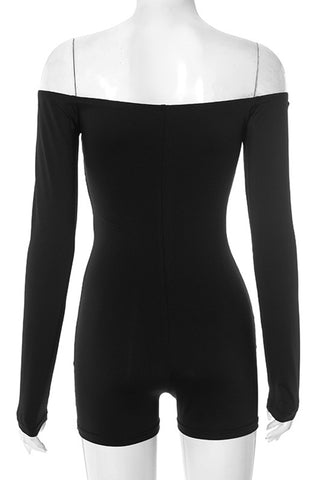 Strappy Cutout Off-Shoulder Romper