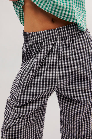Gingham Check Casual Pants