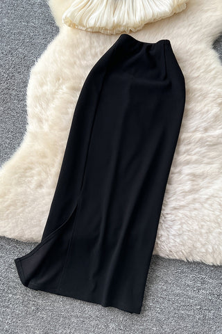 Elegant Pearl-Trim Peplum Skirt Set