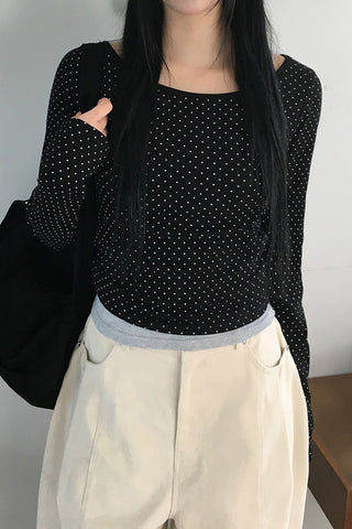 Polka Dot Long Sleeve Top