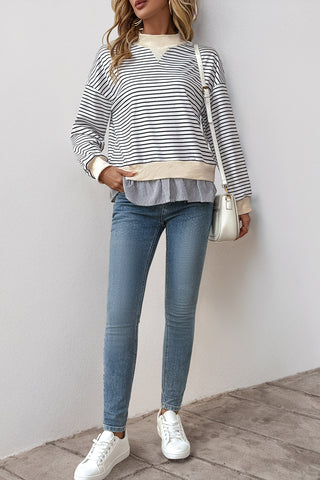 Striped Layered Sweatshirt