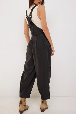Casual Button-Strap Jumpsuit