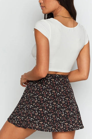 Polka Dot A-Line Mini Skirt