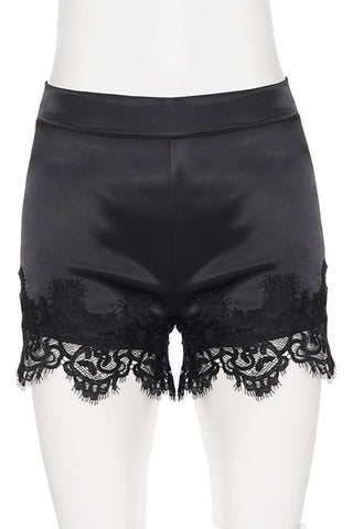 Lace Trim Casual Shorts
