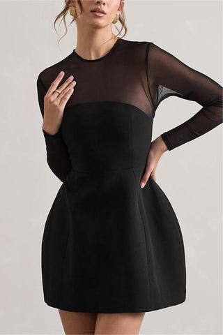 Elegant Mesh Evening Dress