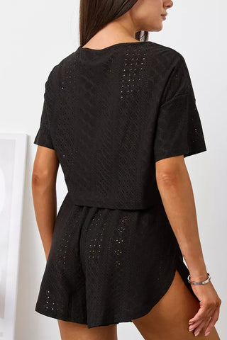 Eyelet Crop Top and Short Set