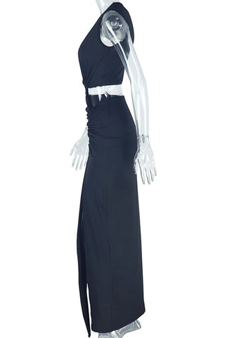 Ruched Cutout Maxi Dress