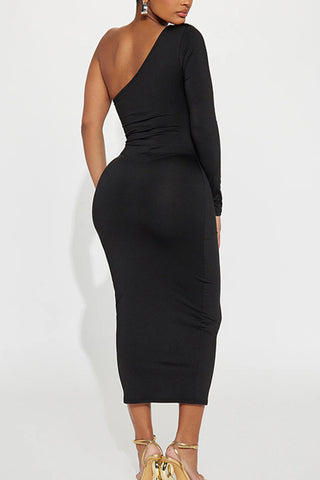 Asymmetric Cutout Evening Dress
