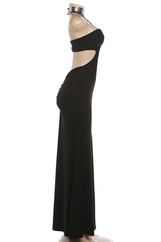 Strapless Maxi Dress with Statement Detail