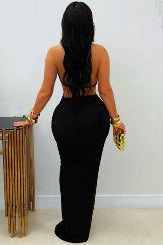 Cutout Detail Maxi Dress