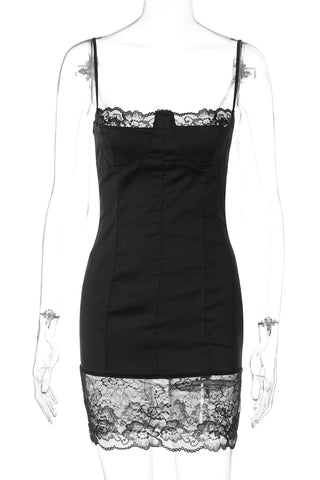 Lace Trim Cami Bodycon Dress