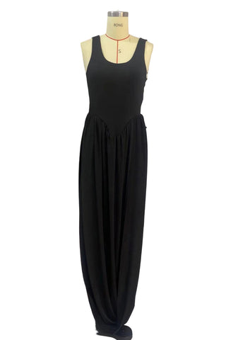 Sleeveless Gathered Waist Dress