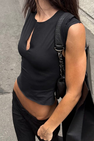 Sleeveless Keyhole Tank Top