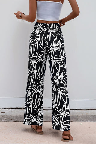 Floral Wide-Leg Pants