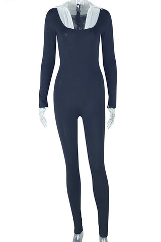 Long Sleeve Square Neck Jumpsuit