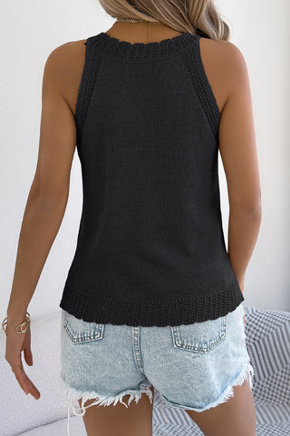 Sleeveless Knit Halter Top