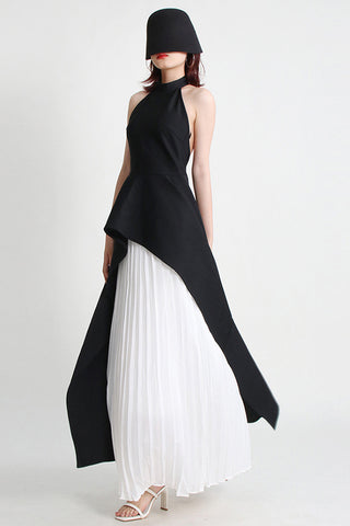 Asymmetric Halter Skirt Set