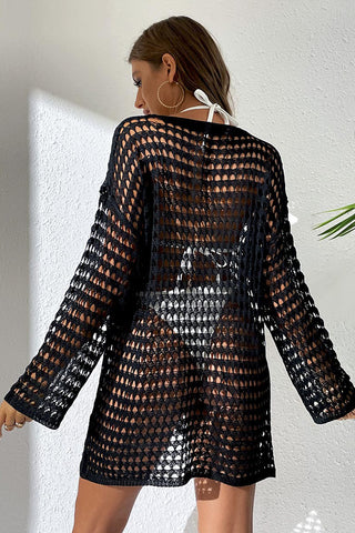Mesh Long Sleeve Swimsuit Cover-Up