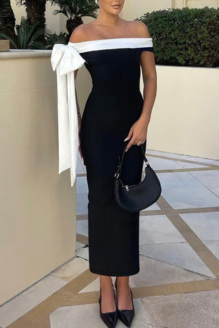 Off-Shoulder Casual Dress
