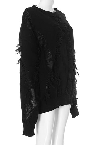 Frayed Detail Sweater