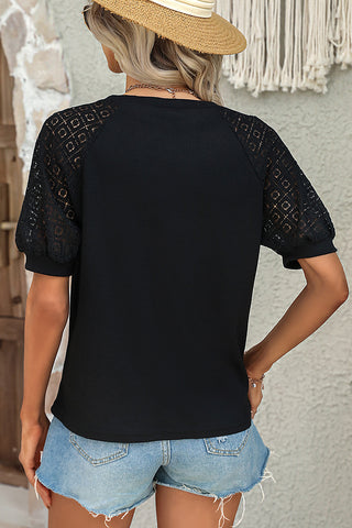 Eyelet Sleeve T-Shirt
