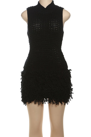 Sleeveless Textured Casual Dress