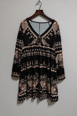 Geometric Pattern Boho Dress