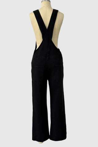 Cross-Back Denim Jumpsuit
