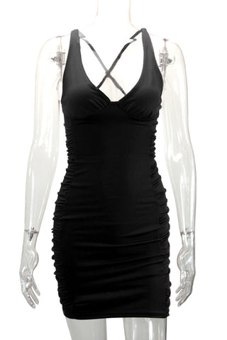 Ruched Bodycon Casual Dress