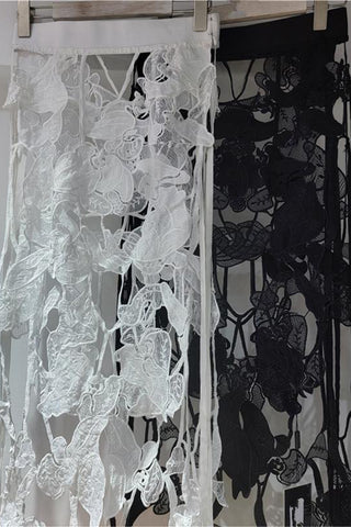 Intricate Lace Overlay Skirt
