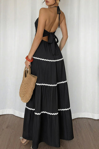 Halter Tiered Maxi Dress