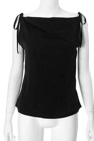 Elegant Tie-Shoulder Tank Top