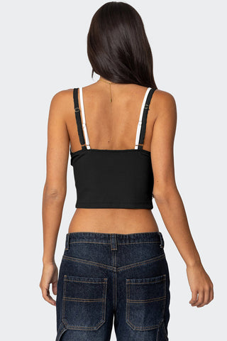 Lace-Trim Bow Accent Camisole