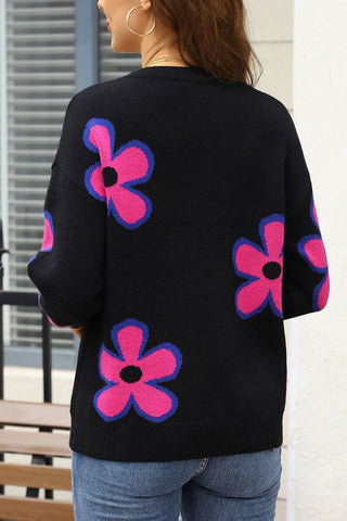 Floral Pattern Sweater