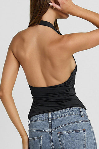 Chic Halter Wrap Tank Top