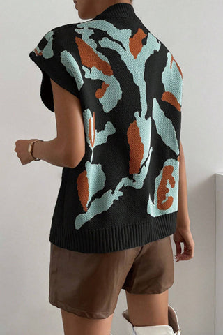 Abstract Pattern Sweater Vest