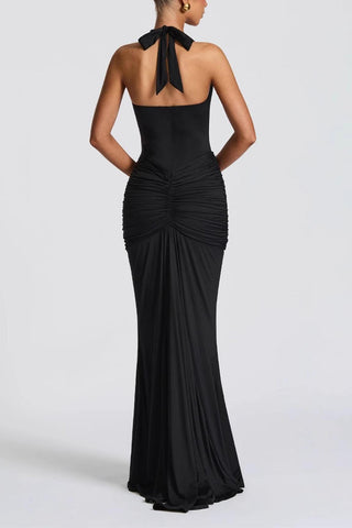 Halter Neck Evening Dress